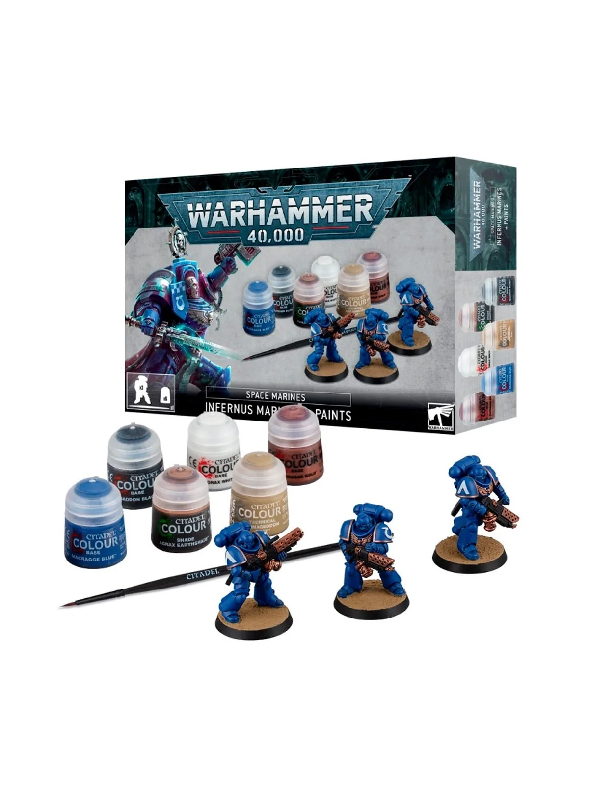 Warhammer 40.000: Space Marines - Infernus Marines + Paints Set (60-11) de Games Workshop en WARHAMMER 40.000 | La Cueva Roja