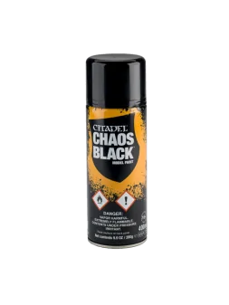 Warhammer Colour: Chaos Black Spray (62-02) de Games Workshop en Warhammer Colour | La Cueva Roja