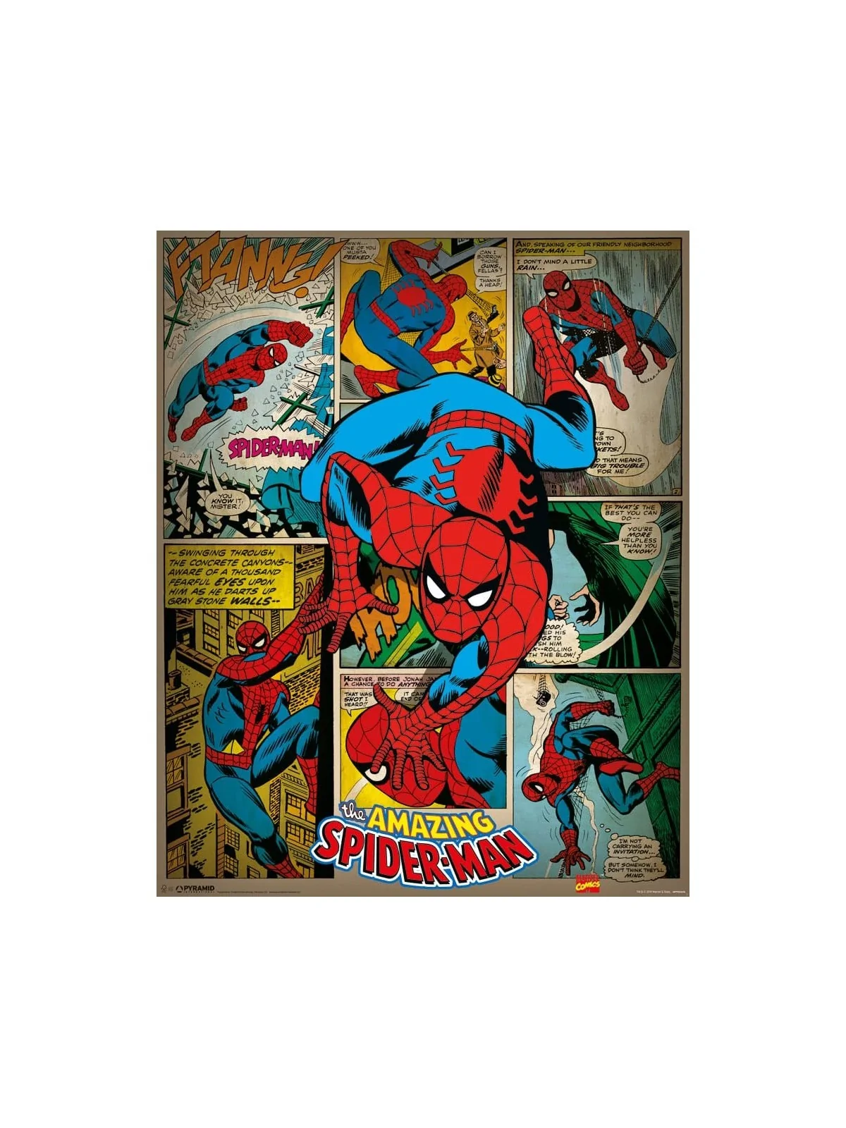 Marvel Comics Spider-Man Retro 40 x 50 cm de Pyramid en Pósters | La Cueva Roja