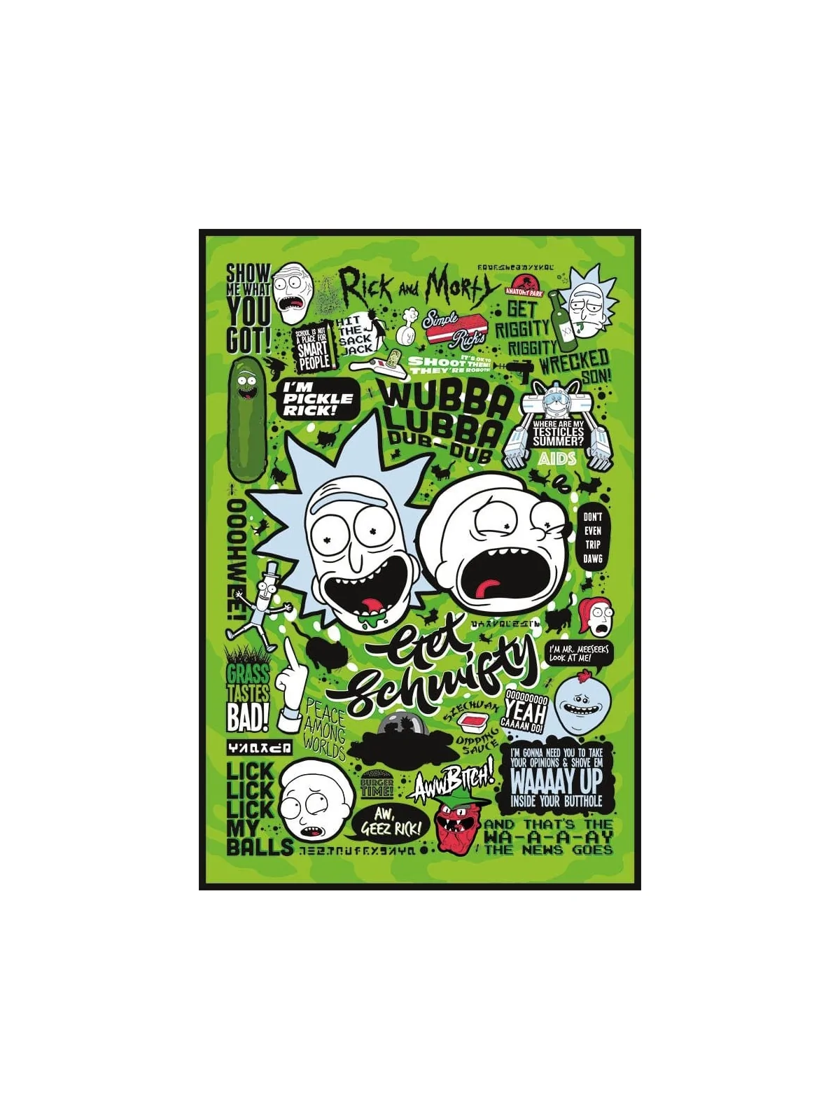 Rick and Morty Quotes 61 x 91 cm de Pyramid en Pósters | La Cueva Roja