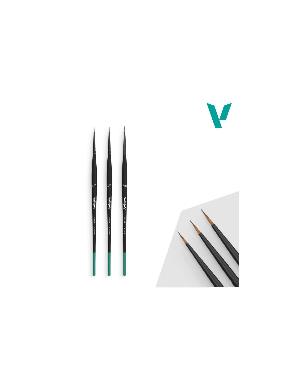 Vallejo Definition Set: Detail Series - Pelo Sintetico Size 4/0-3/0-2/0 (B02990) de Vallejo en Vallejo | La Cueva Roja