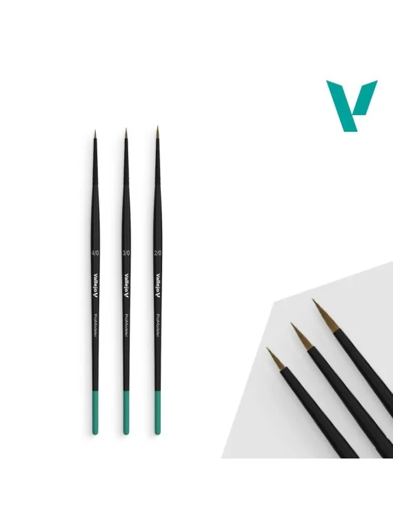 Vallejo Definition Set: Pro Modeler Series - Pelo Natural (Size 4/0-3/0-2/0) de Vallejo en Vallejo | La Cueva Roja