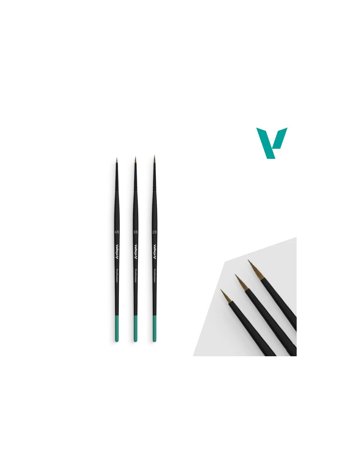 Vallejo Definition Set: Pro Modeler Series - Pelo Natural (Size 4/0-3/0-2/0) de Vallejo en Vallejo | La Cueva Roja