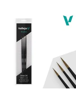 Vallejo Design Set: Pro Modeler Series - Pelo Natural Size 0-1-2 (B01991) de Vallejo en Vallejo | La Cueva Roja