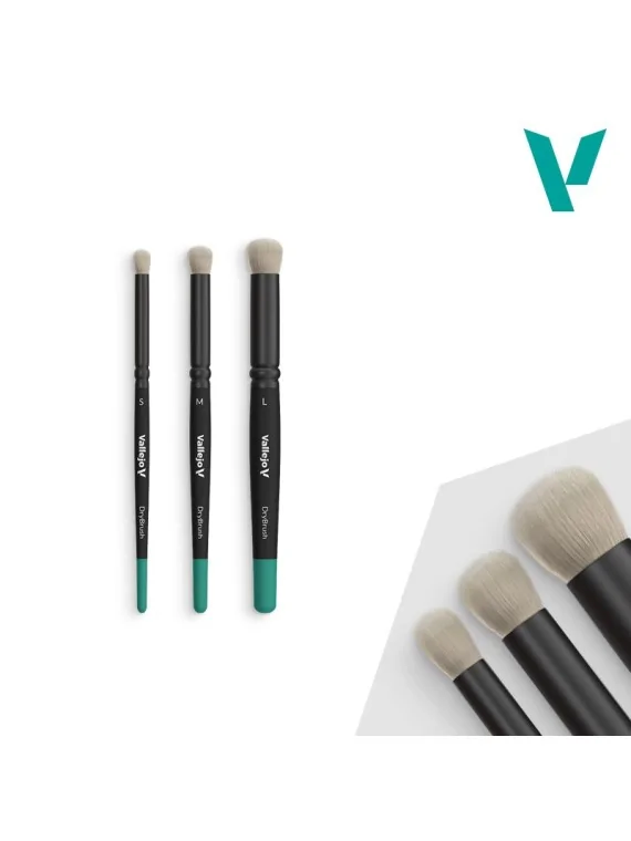 Vallejo Dry Brush Set - Pelo Sintetico (Size Small-Medium-Large) de Vallejo en Vallejo | La Cueva Roja