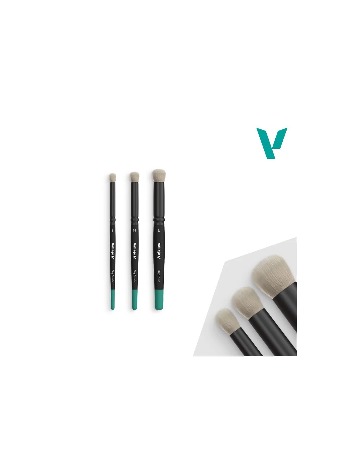 Vallejo Dry Brush Set - Pelo Sintetico (Size Small-Medium-Large) de Vallejo en Vallejo | La Cueva Roja