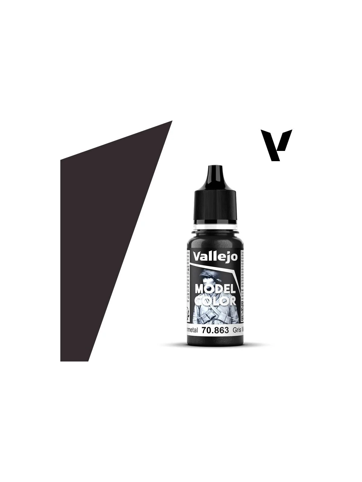 Gris Metalizado Model Color Vallejo 18 ml (70863) de Vallejo en Vallejo | La Cueva Roja