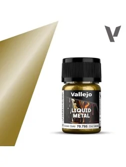 Oro Verde Liquid Metal Vallejo 18 ml (70795) de Vallejo en Vallejo | La Cueva Roja