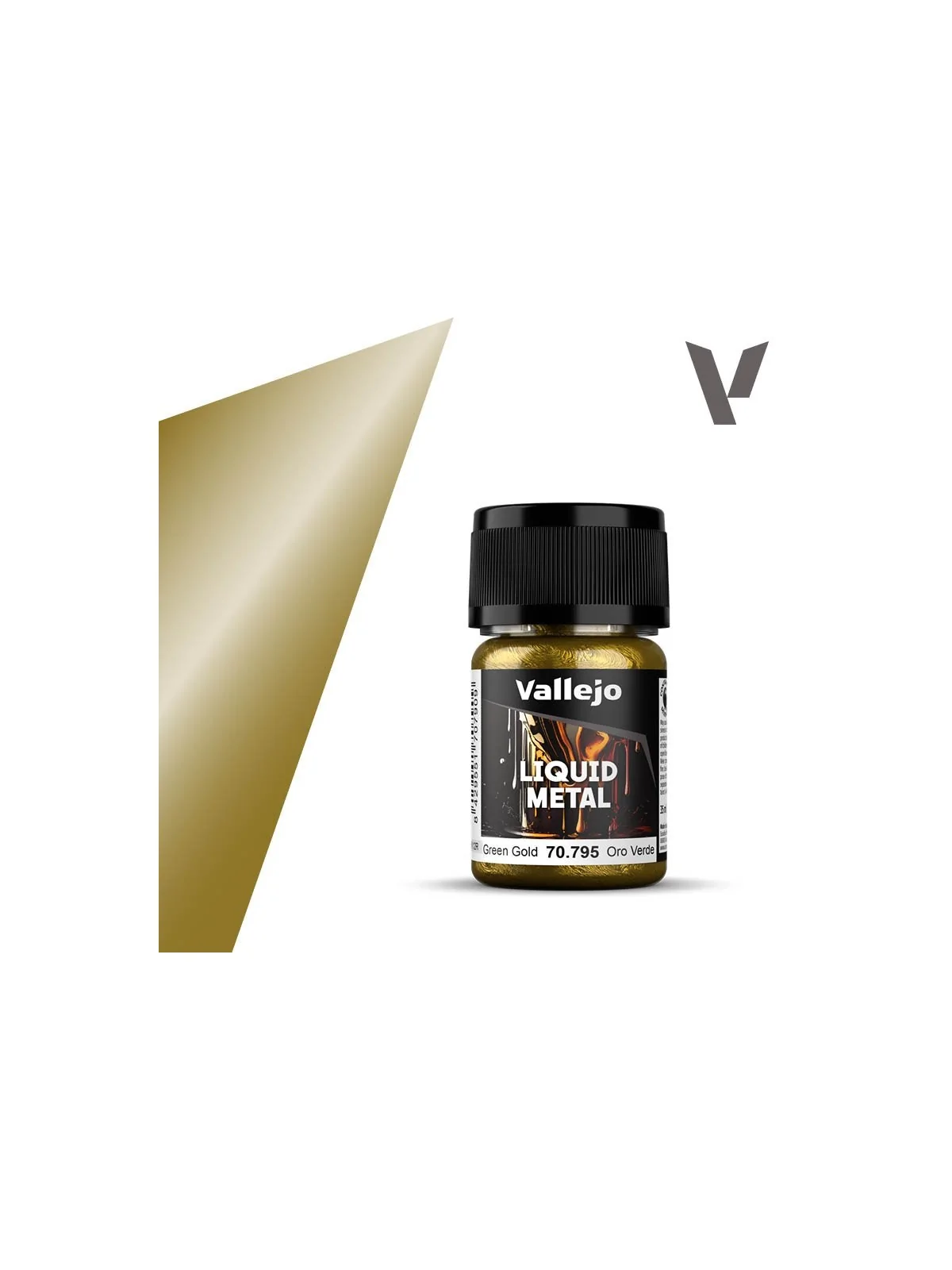 Oro Verde Liquid Metal Vallejo 18 ml (70795) de Vallejo en Vallejo | La Cueva Roja