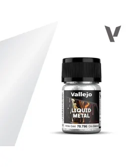 Oro Blanco Liquid Metal Vallejo 18 ml (70796) de Vallejo en Vallejo | La Cueva Roja