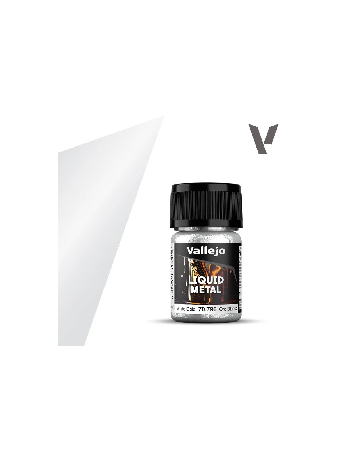 Oro Blanco Liquid Metal Vallejo 18 ml (70796) de Vallejo en Vallejo | La Cueva Roja