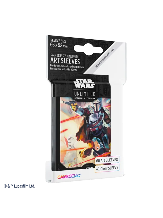 Star Wars Unlimited Art Sleeves Mandalorian de Gamegenic en Juegos de Tablero | La Cueva Roja