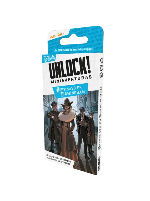 Unlock! Miniaventuras Asesinato en Birmingham de Space Cowboys en Juegos de Cartas | La Cueva Roja