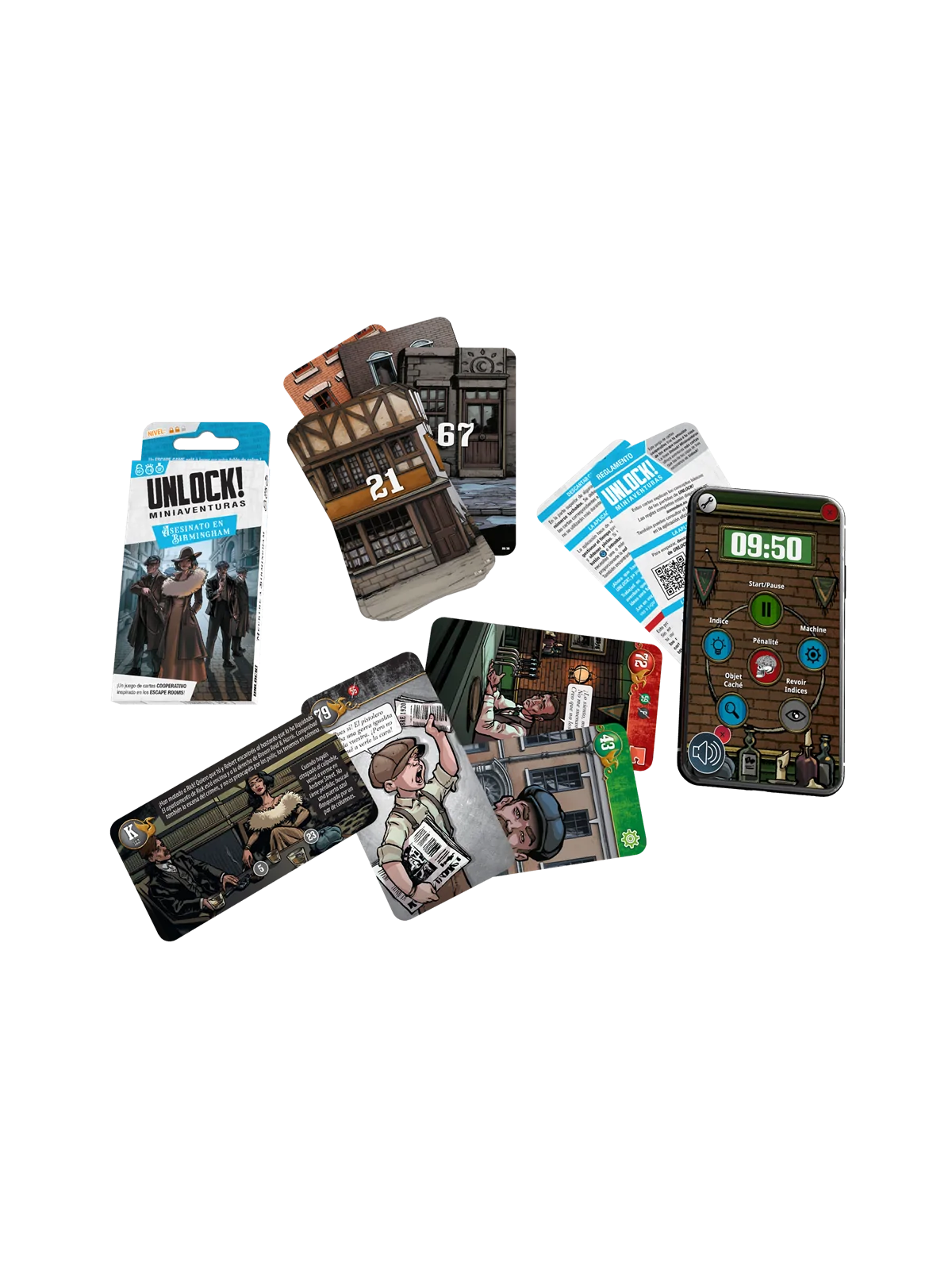 Unlock! Miniaventuras Asesinato en Birmingham de Space Cowboys en Juegos de Cartas | La Cueva Roja
