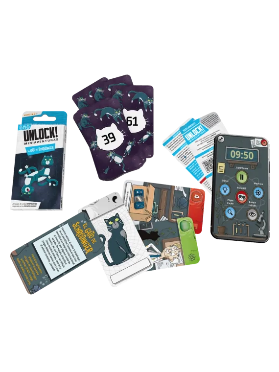 Unlock! Miniaventuras El Gato de Schrödinger de Space Cowboys en Juegos de Cartas | La Cueva Roja