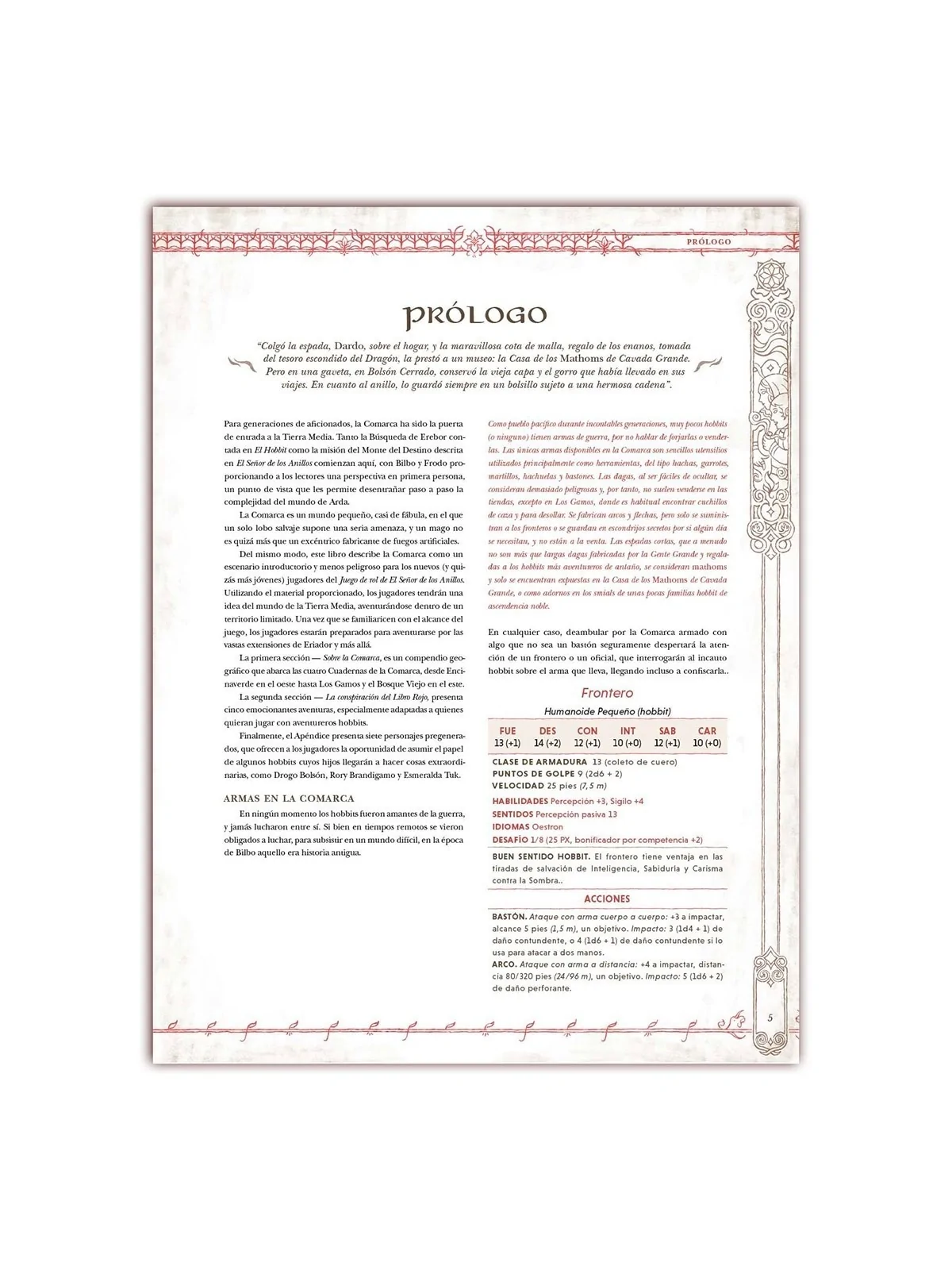 El Señor de los Anillos (5 Edición): Aventuras en la Comarca de Devir en Juegos de Rol | La Cueva Roja