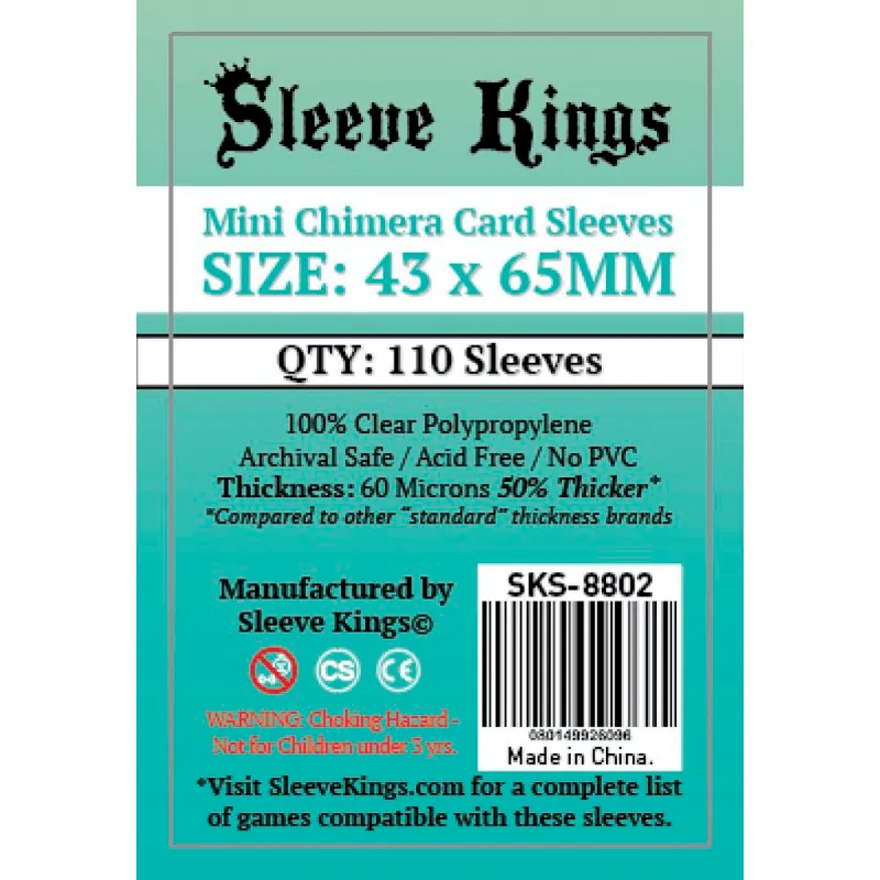 [8802] Sleeve Kings Mini Chimera Card Sleeves (43x65mm) de Sleeve Kings en Fundas | La Cueva Roja