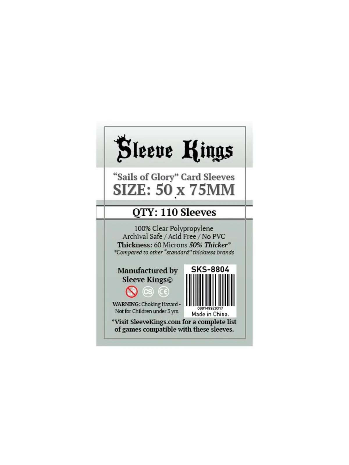 [8804] Sleeve Kings Sails of Glory Card Sleeves (50x75mm) de Sleeve Kings en Fundas | La Cueva Roja
