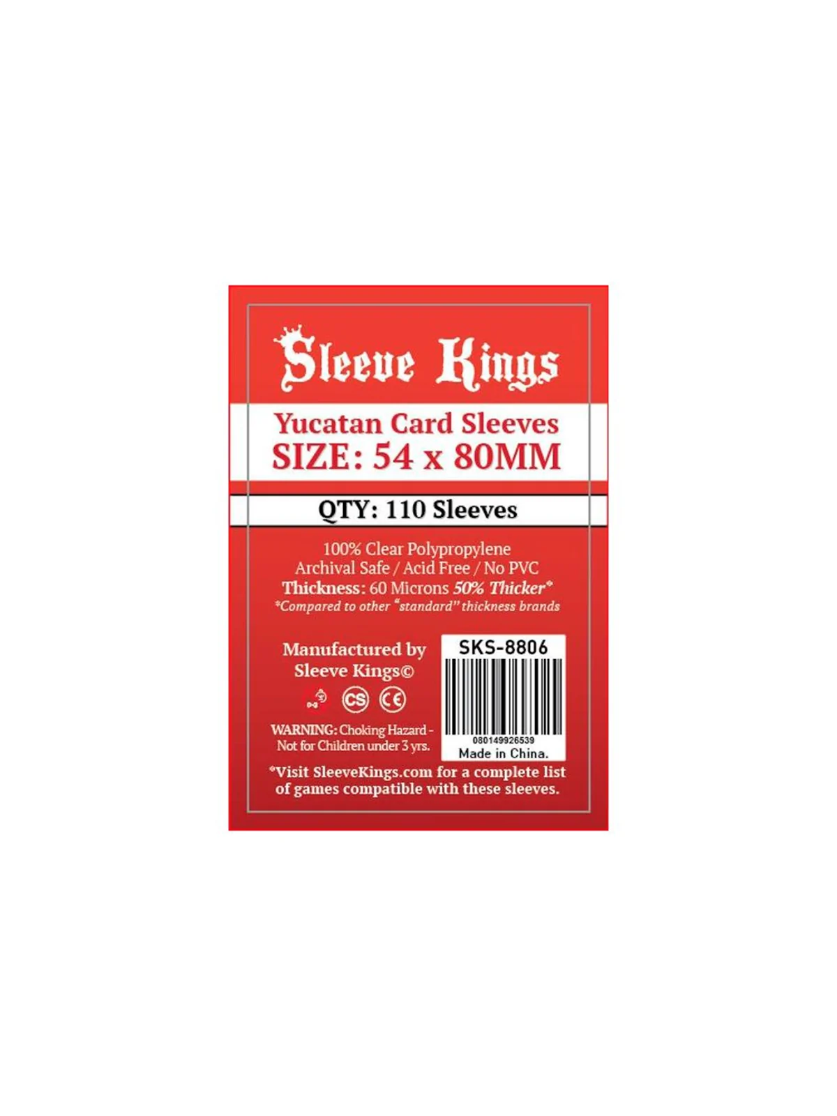 [8806] Sleeve Kings Yucatan Card Sleeves (54x80mm) de Sleeve Kings en Fundas | La Cueva Roja