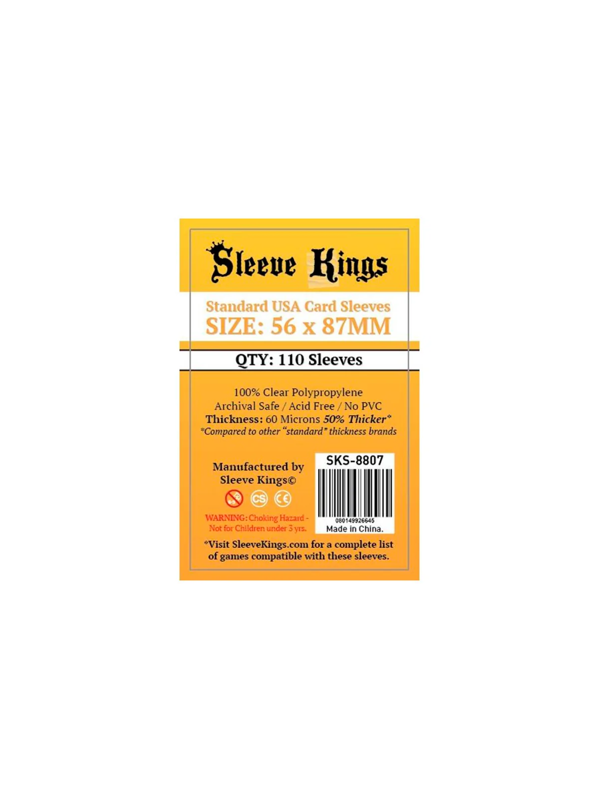 [8807] Sleeve Kings Standard USA Card Sleeves (56x87mm) de Sleeve Kings en Fundas | La Cueva Roja