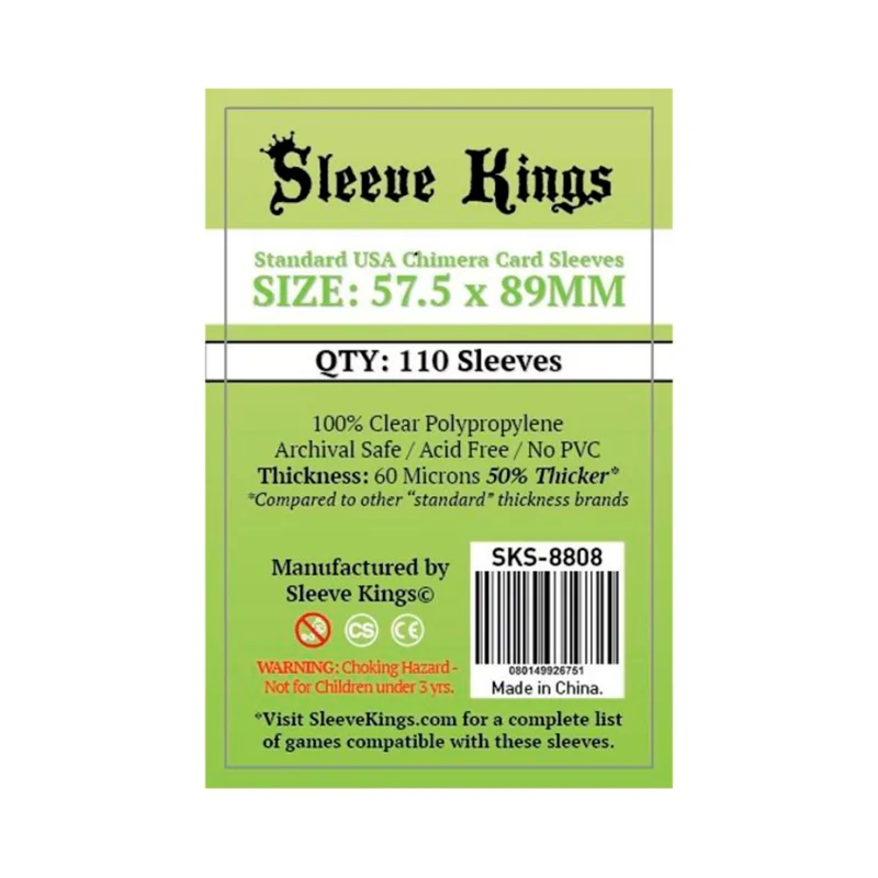 [8808] Sleeve Kings Standard USA Chimera Card Sleeves (57.5x89mm) de Sleeve Kings en Fundas | La Cueva Roja