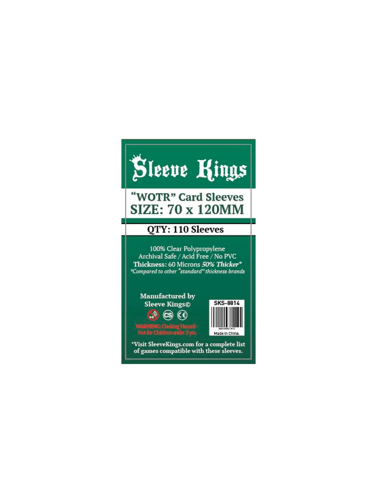 [8814] Sleeve Kings WOTR Card Sleeves (70x120mm) de Sleeve Kings en Fundas | La Cueva Roja