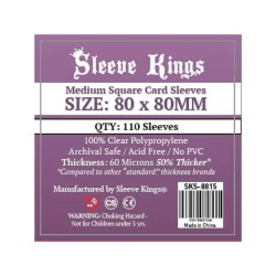 [8815] Sleeve Kings Medium Square Card Sleeves (80x80mm) de Sleeve Kings en Fundas | La Cueva Roja