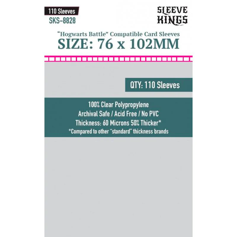 [8828] Sleeve Kings Hogwarts Battle Large Sleeves (76x102mm) de Sleeve Kings en Fundas | La Cueva Roja