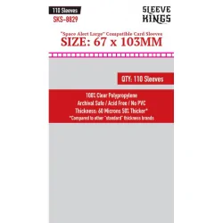 [8829] Sleeve Kings Space Alert Large Compatible Sleeves (67x103mm) de Sleeve Kings en Fundas | La Cueva Roja
