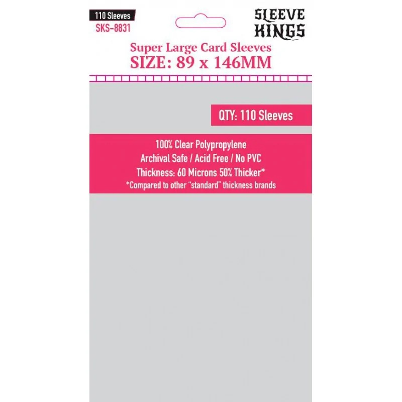 [8831] Sleeve Kings Super Sleeves (89x146mm) de Sleeve Kings en Fundas | La Cueva Roja
