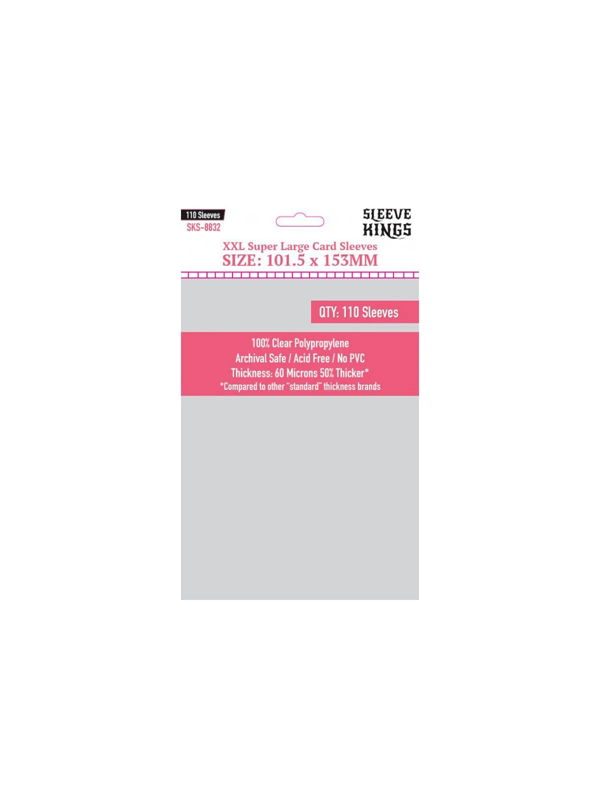 [8832] Sleeve Kings XXL Super Large Sleeves (101.5x153mm) de Sleeve Kings en Fundas | La Cueva Roja