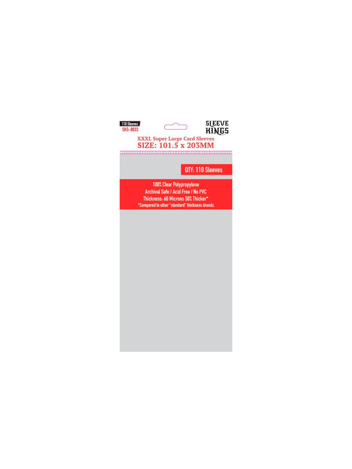 [8833] Sleeve Kings XXXL Super Large Sleeves (101.5x203mm) de Sleeve Kings en Fundas | La Cueva Roja