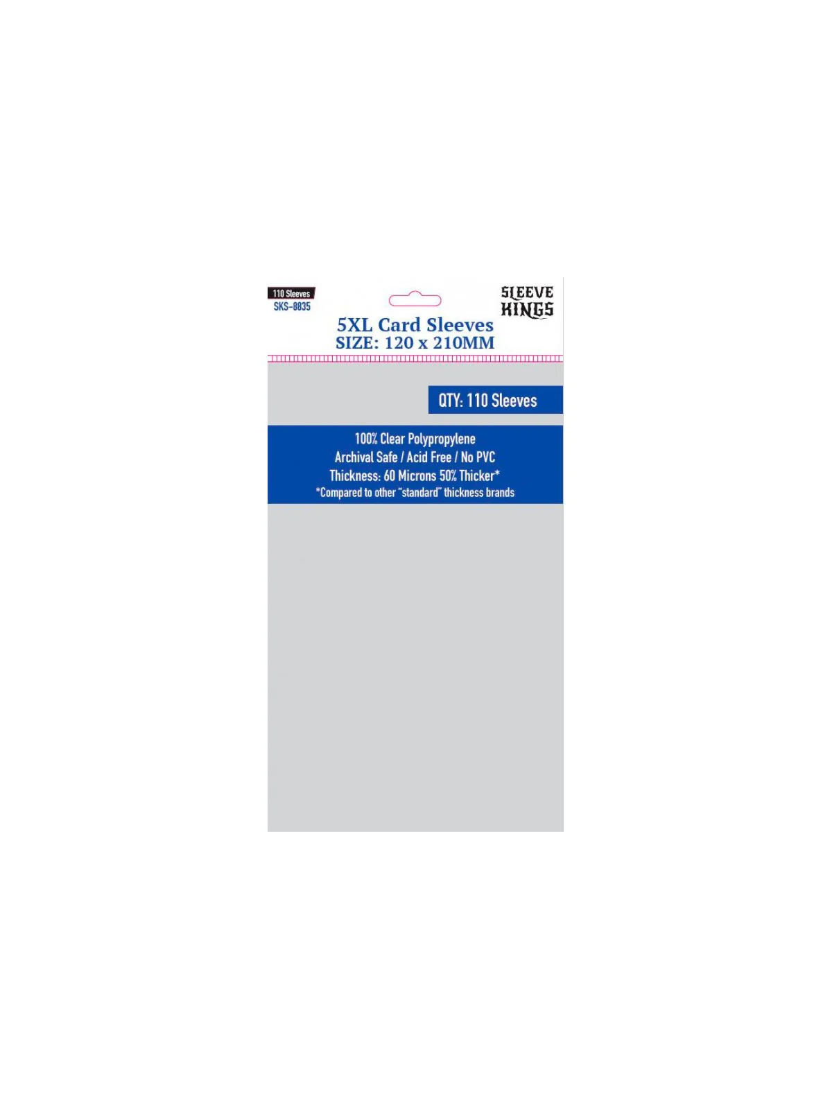 [8835] Sleeve Kings 5XL Sleeves (120x210mm) de Sleeve Kings en Fundas | La Cueva Roja