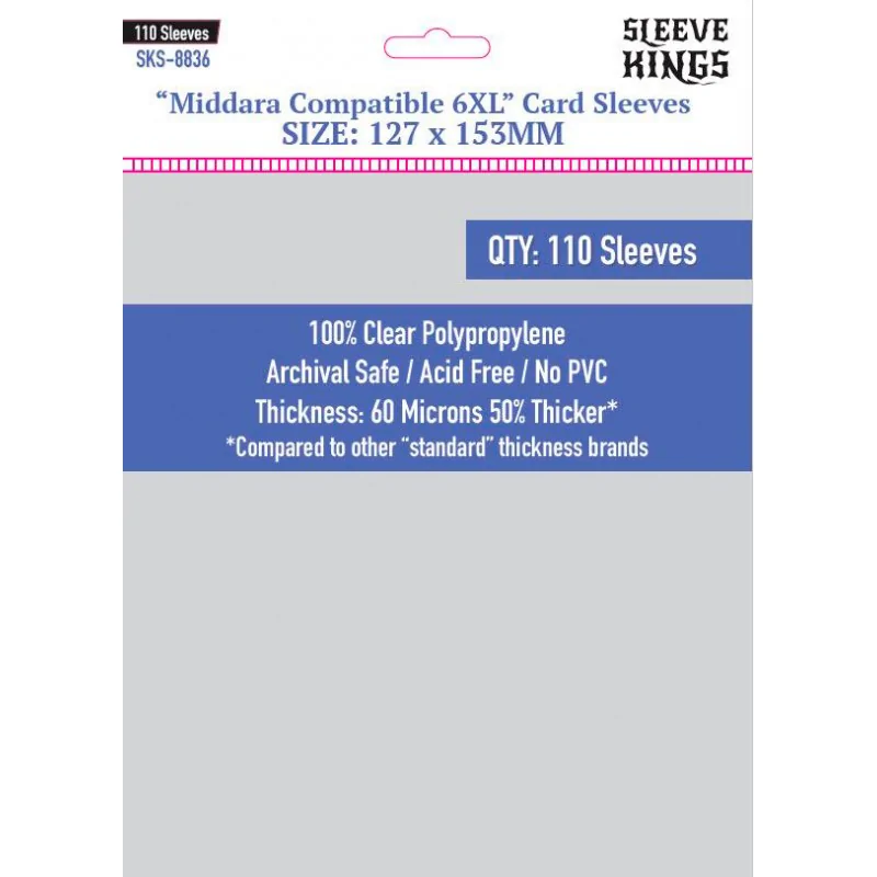 [8836] Sleeve Kings Middara Compatible 6XL Card Sleeves (127x153mm) de Sleeve Kings en Fundas | La Cueva Roja