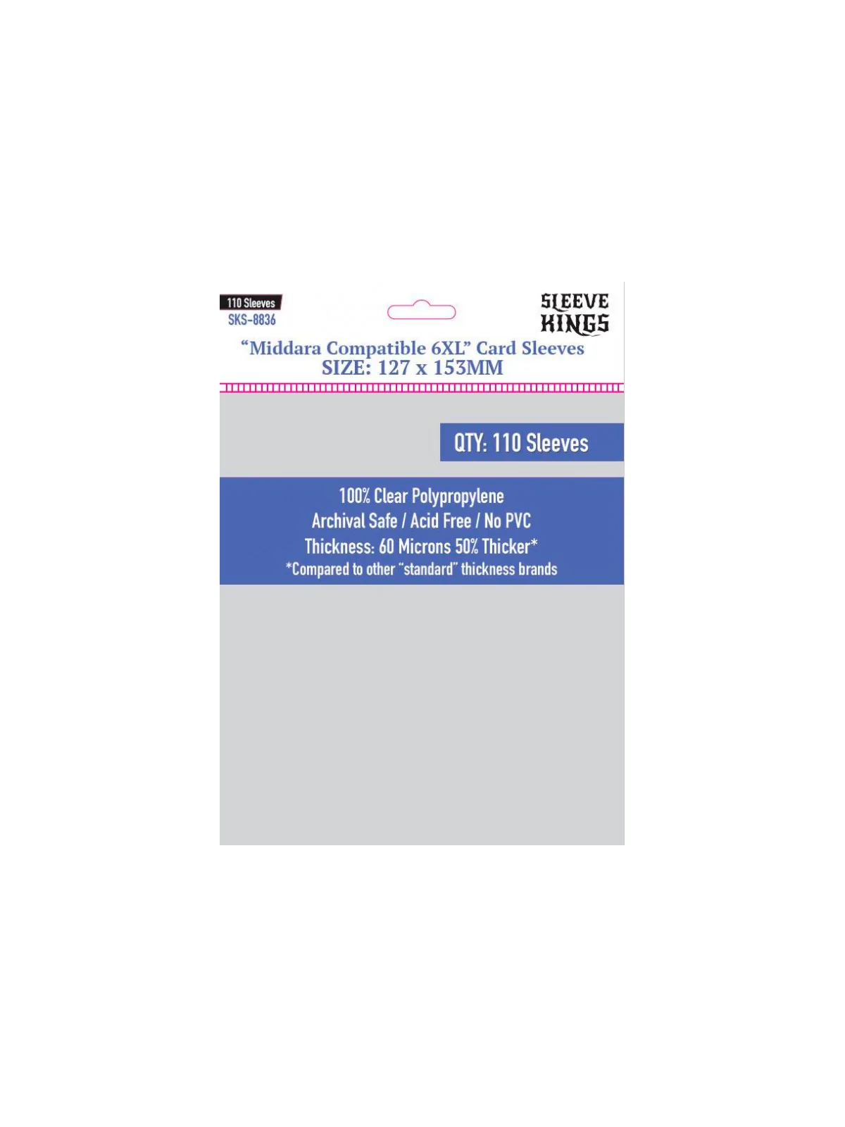[8836] Sleeve Kings Middara Compatible 6XL Card Sleeves (127x153mm) de Sleeve Kings en Fundas | La Cueva Roja