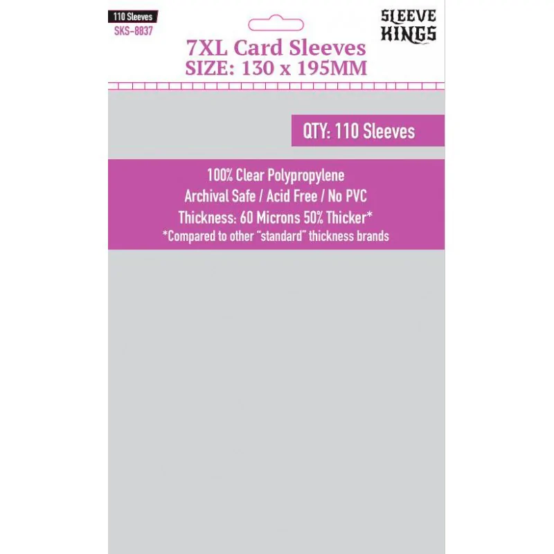 [8837] Sleeve Kings 7XL Sleeves (130x195mm) de Sleeve Kings en Fundas | La Cueva Roja