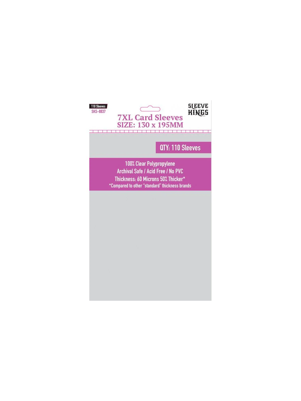 [8837] Sleeve Kings 7XL Sleeves (130x195mm) de Sleeve Kings en Fundas | La Cueva Roja