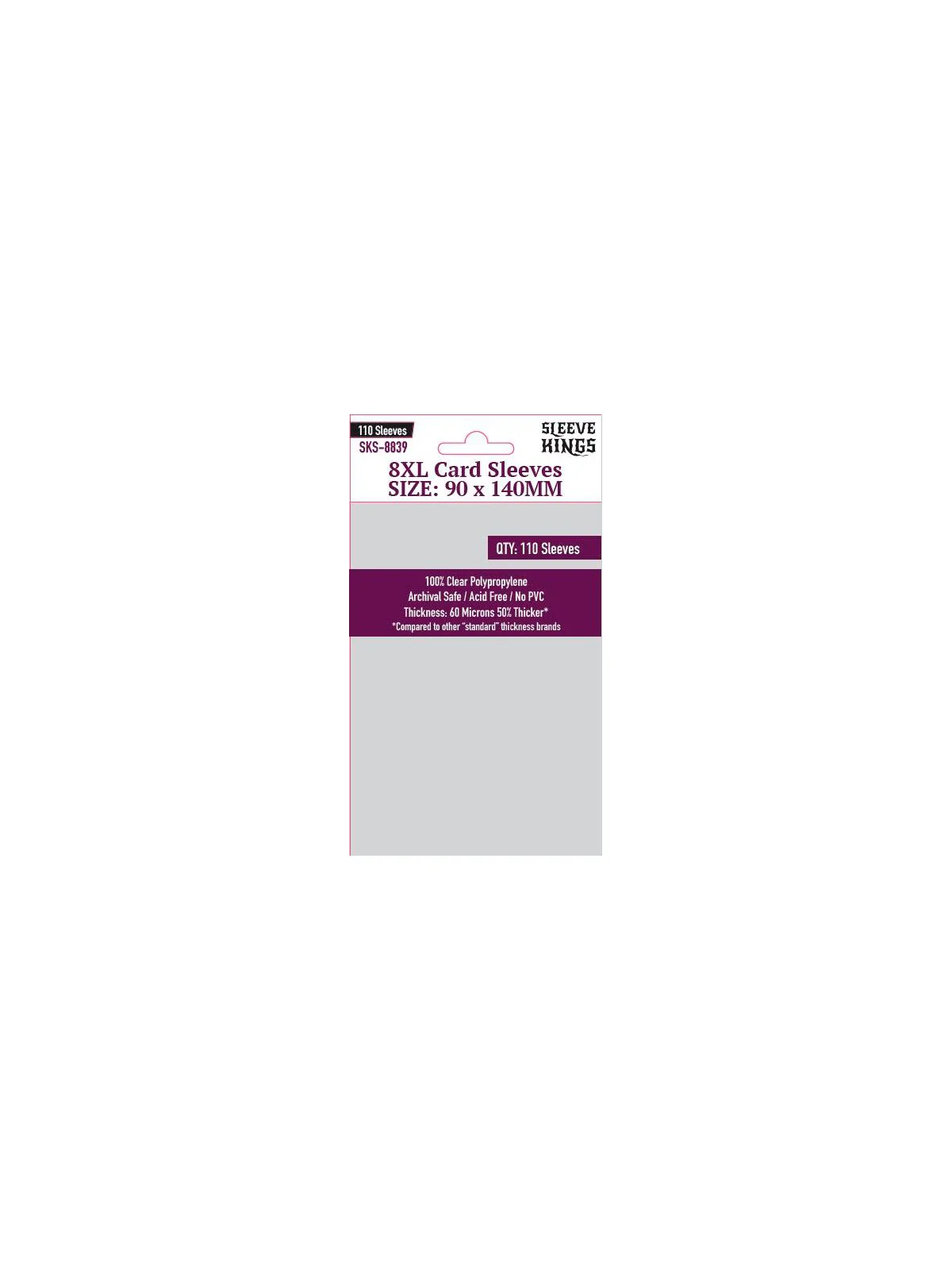 [8839] Sleeve Kings 8XL Sleeves (90x140mm) de Sleeve Kings en Fundas | La Cueva Roja
