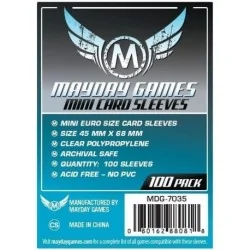 [7035] Mayday Games Mini Euro Card Sleeves (Pack of 100) (45x68mm) de Mayday en Fundas | La Cueva Roja