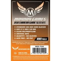 [7044] Mayday Games USA Chimera Game Sleeves Orange (Pack of 100) (57.5x89mm) de Mayday en Fundas | La Cueva Roja