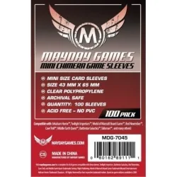 [7045] Mayday Games Mini Chimera Game Sleeves Red (Pack of 100) (43x65mm) de Mayday en Fundas | La Cueva Roja