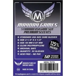 [7076] Mayday Games Premium USA Board Game Sleeves Purple (Pack of 50) (56x87mm) de Mayday en Fundas | La Cueva Roja