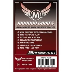 [7079] Mayday Games Premium Mini Chimera Game Sleeves Dark Red (Pack of 50) (43x65mm) de Mayday en Fundas | La Cueva Roja