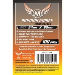 [7109] Mayday Games Yucatan Narrow Card Game Sleeves (Pack of 100) (54x80mm) de Mayday en Fundas | La Cueva Roja