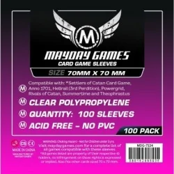 [7124] Mayday Games Small Square Card Sleeves (Pack of 100) (70x70mm) de Mayday en Fundas | La Cueva Roja