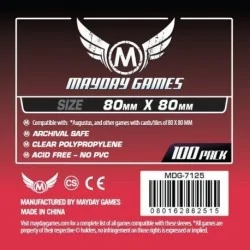 [7125] Mayday Games Medium Square Card Sleeves (Pack of 100) (80x80mm) de Mayday en Fundas | La Cueva Roja