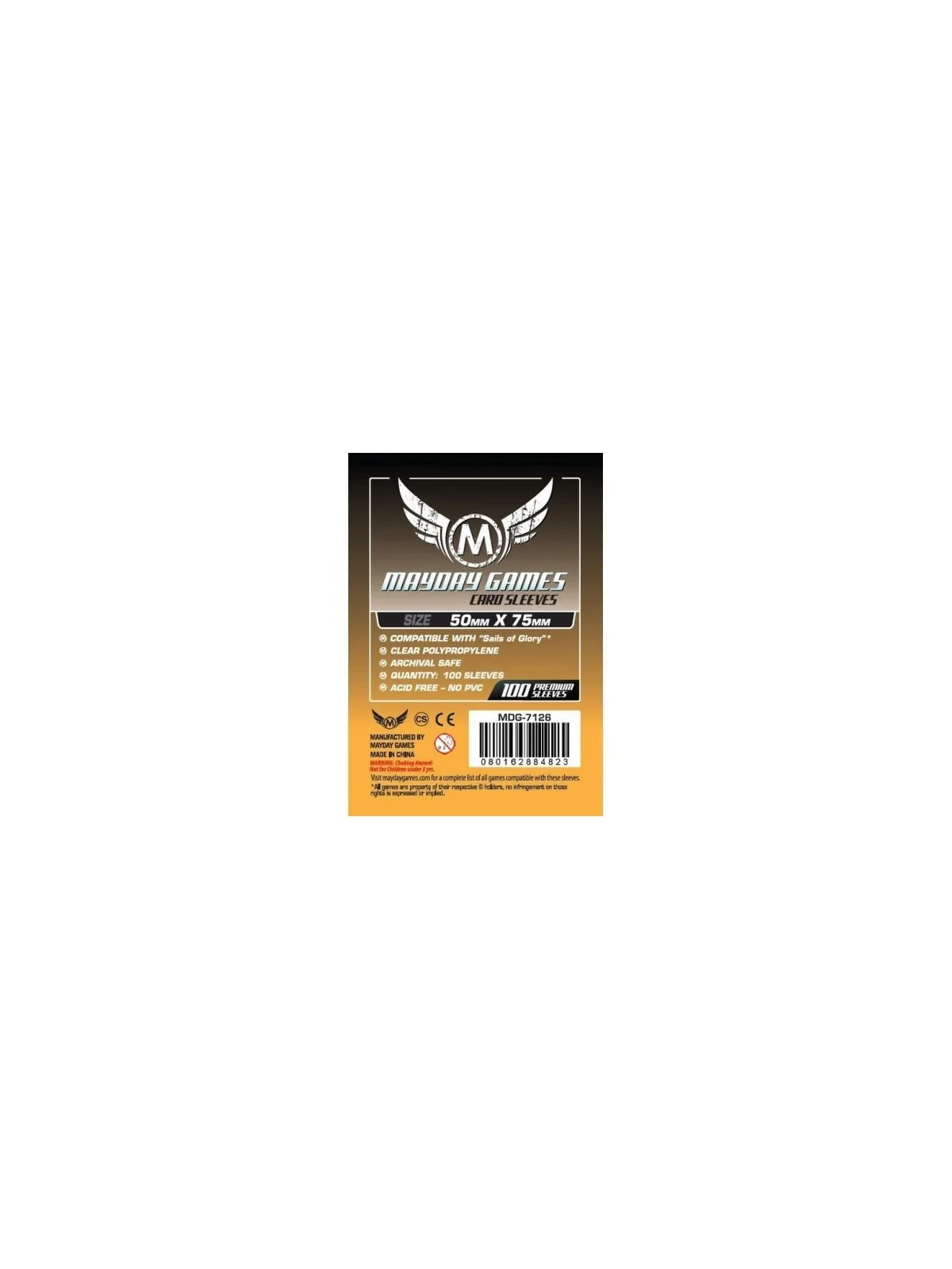 [7126] Mayday Games Custom Card Sleeves Sails of Glory (Pack of 100) (50x75mm) de Mayday en Fundas | La Cueva Roja