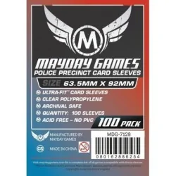 [7128] Mayday Games Custom Police Precinct Game Sleeves (Pack of 100) (63.5x92mm) de Mayday en Fundas | La Cueva Roja