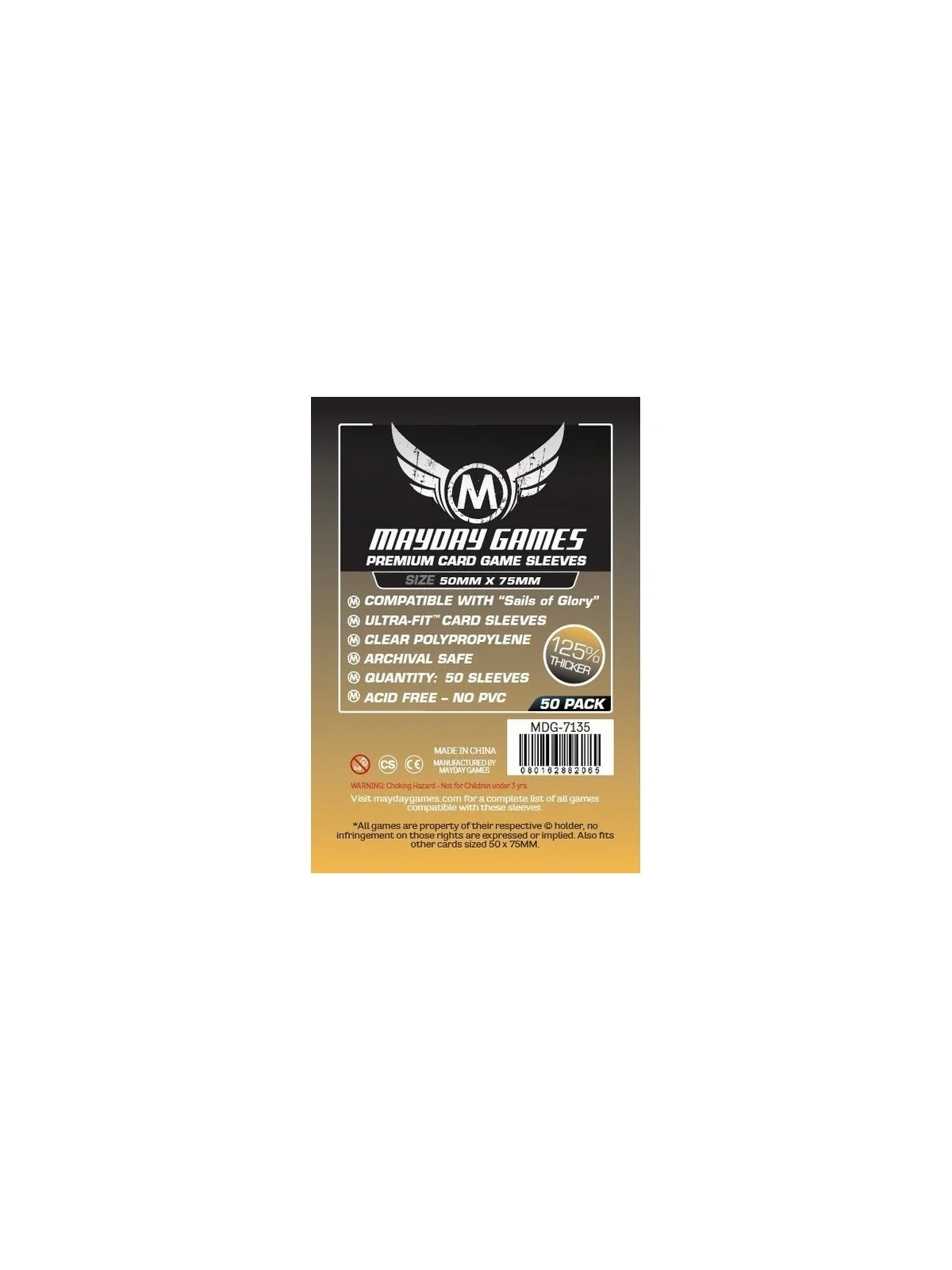 [7135] Mayday Games Premium Custom Card Sleeves Sails of Glory (Pack of 50) (50x75mm) de Mayday en Fundas | La Cueva Roja