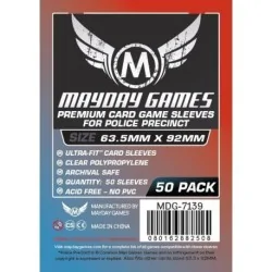 [7139] Mayday Games Premium Custom Police Precinct Sleeves (Pack of 50) (63.5x92mm) de Mayday en Fundas | La Cueva Roja